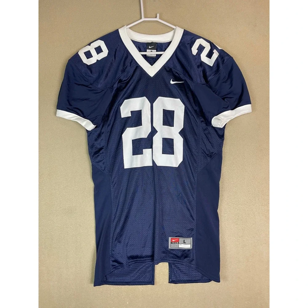 Nike Football Jersey‎ Navy Blue White Number 28 Adult Large